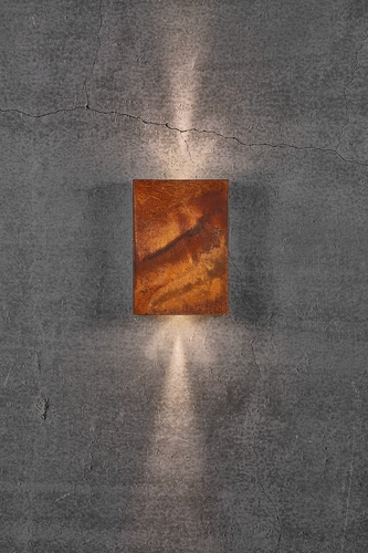 Kontrollera Fold 15 vägglampa Corten Nordlux