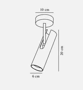 Taklampa spotlight Nordlux MIB 6 svart metall GU10, riktbart huvud small 3
