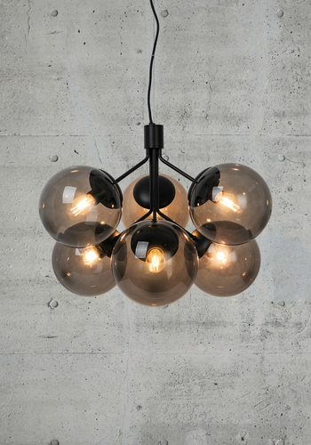 Kontrollera Ivona 6-lampors taklampa Svart Nordlux