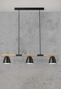 Theo 3 pendellampa svart Nordlux small 2