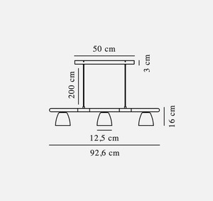 Theo 3 pendellampa svart Nordlux small 3