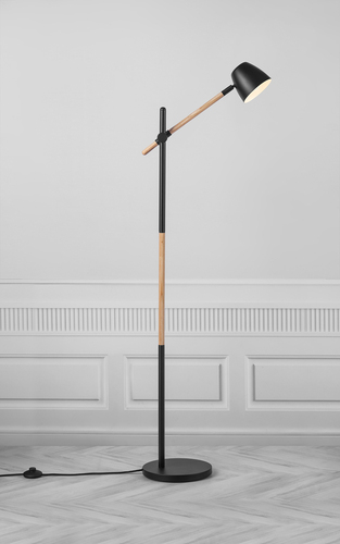 Kontrollera Theo golvlampa Svart Nordlux