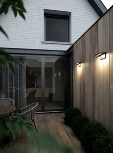 Nordlux Agena svart solcellsvägglampa för utomhusbruk med rörelsesensor small 1