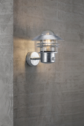 Kontrollera Blokhus sensor vägglampa Galv Nordlux