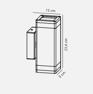 Elm vägglampa för utomhusbruk svart Nordlux small 3