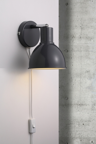 Kontrollera Pop vägglampa antracit Nordlux
