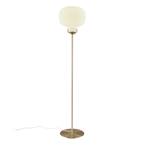 Kontrollera Nordlux Raito 48084001 vit/mässingsfärgad golvlampa E27 25 W 150 cm