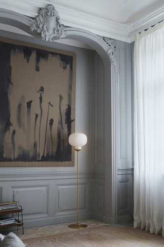 Kontrollera Nordlux Raito 48084001 vit/mässingsfärgad golvlampa E27 25 W 150 cm