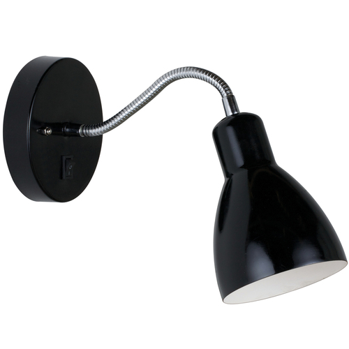 Kontrollera Cyclone Flex vägglampa Svart Nordlux