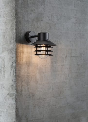 Kontrollera Vejers vägglampa ned Svart Nordlux