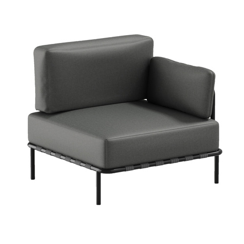 Kontrollera Trädgårdssoffa SIT SIT Outdoor SLAVE gavelmodul mörkgrå 78 cm
