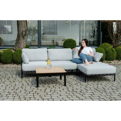 Kontrollera Trädgårdssoffa SIT SIT Outdoor SLAVE 3 grå 234 cm rostfritt stål