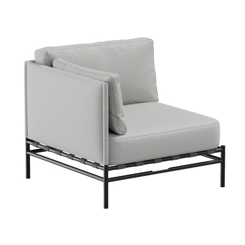 Kontrollera Trädgårdssoffa SIT SIT Outdoor DANDY End Module grå pekull 78 cm