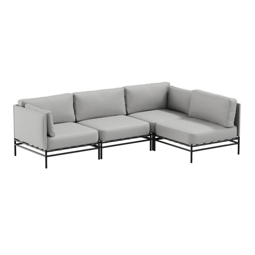 Kontrollera Trädgårdssoffa SIT SIT Outdoor DANDY 3 grå 234 cm