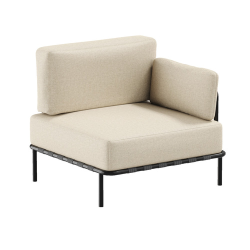 Kontrollera Trädgårdssoffa SIT SIT Outdoor SLAVE gavelmodul beige 78x78 cm