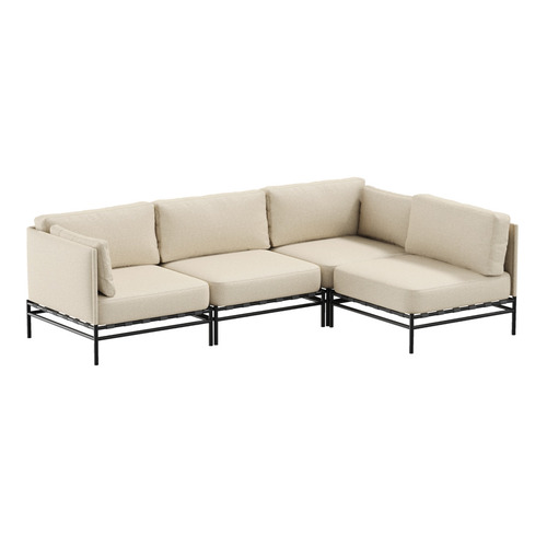 Kontrollera Trädgårdssoffa SIT SIT Outdoor DANDY 3-sits beige 234 cm