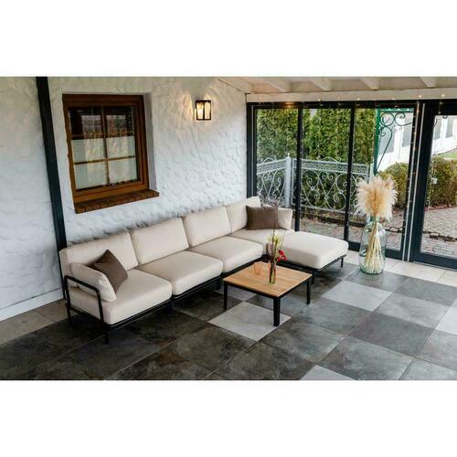 Kontrollera Trädgårdssoffa SIT SIT Outdoor SLAVE 3-sits beige 234 cm aluminium