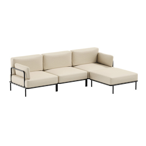 Kontrollera Trädgårdssoffa SIT SIT Outdoor SLAVE 3-sits beige 234 cm aluminium