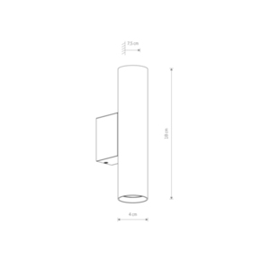 Umbra grå FOURTY WALL M 10891 vägglampa - Nowodvorski small 2