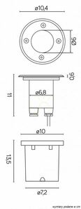 Utomhus Walkover Light SU-MA PABLA Aluminium 35W 3725 A small 3
