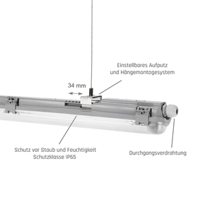 Limea Led Rör Slim Hermetic G13 1x60 250 V Ip65 710x65x63 Mm Grå small 15