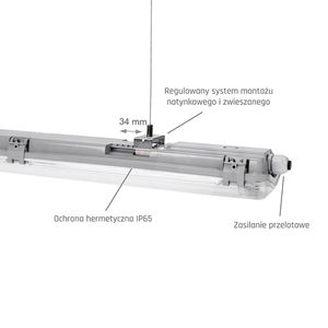 Limea Led-rör Slim Hermetic G13 2x60 250 V Ip65 710x90x63 Mm Grå 6 Limea Led-rör Slim Hermetic G13 2x60 250 V Ip65 710x90x63 Mm Grå small 6