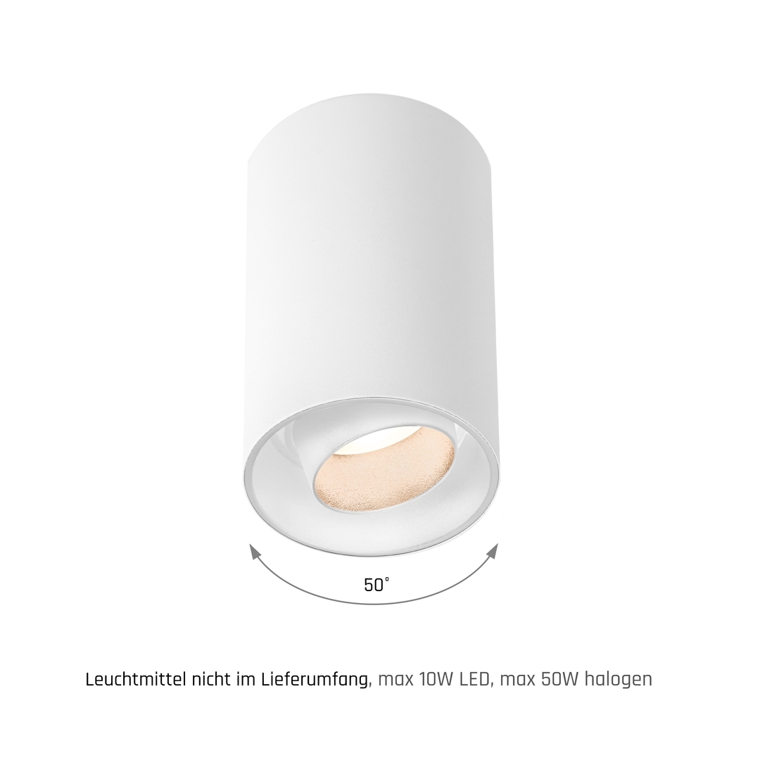Visa Chloe Gu10 Spot Utanpåliggande Gu10 250 V Ip20 80x130mm Vit Rund Rörlig Chloe Gu10 Spot Utanpåliggande Gu10 250 V Ip20 80x130mm Vit Rund Rörlig