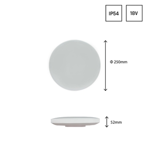 Nymphea Svarta &amp; Vita Ringar 18 W Cw 230 V 115st Ip54 Fi250x52 Vit/Svart Rund. small 7