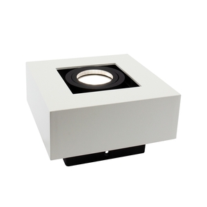 Mirora Gu10 Utanpåliggande Gu10 250 V Ip20 145 X145 X85mm Vit Svart Fyrkant Rörlig small 1