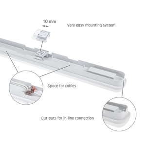 Limea Go Hermetic 1200mm 50 W Nw 230 V 120st Ip65 Ik07 1200 X60 X52mm Vit small 5