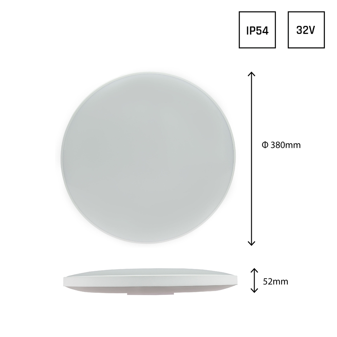 Utsikt Nymphea Black & White Rings 32 Ww 230 V 115st Ip54 Fi380x55 Vit/Svart Rund. Nymphea Black & White Rings 32 Ww 230 V 115st Ip54 Fi380x55 Vit/Svart Rund.