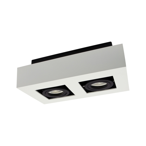 Kontrollera Mirora Gu10 X2 Utanpåliggande Gu10 250 V Ip20 255 X145 X85 Mm Vit Svart Rektangulär Rörlig