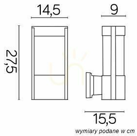 Utomhusvägglampa SU-MA ELIS silver aluminium TY 0651 AL small 1
