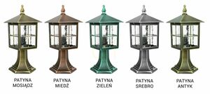 Utomhusstående trädgårdslampa SU-MA Wenecja svart patina K 4011/1/KW small 3