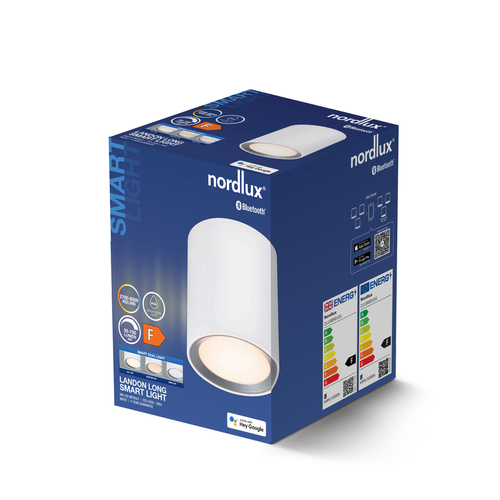 Kontrollera LandonSmar Nordlux LED Metall Vit taklampa