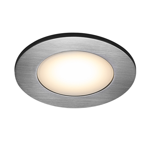 Kontrollera LEONIS Nordlux LED infälld armatur Plast Borstat nickel