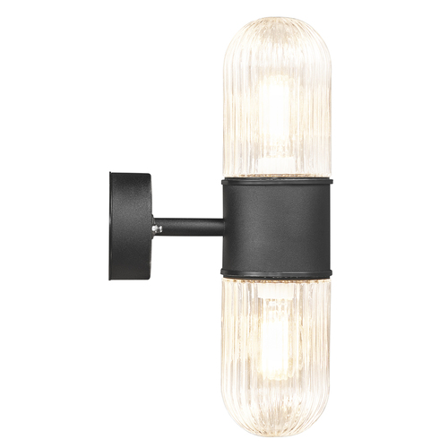 Kontrollera KONYO Nordlux E27 2x40W Vägglampa i metall Svart