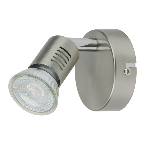 Kontrollera CANIS Nordlux GU10 50W Metall Borstat Nickel Inbyggd belysning