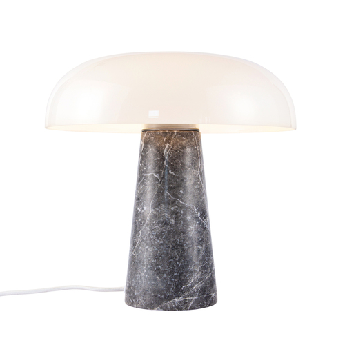 Kontrollera GLOSSY DFTP E27 15W Marmorgrå bordslampa.