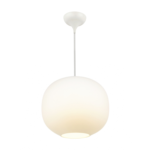 Kontrollera Design For The People Navone 30 pendel i opalvitt glas E27 40 W