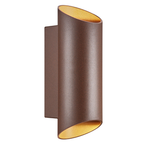 NICO Nordlux GU10 2x35W Vägglampa i rostig aluminium small 1