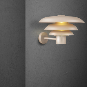 KURNOS Nordlux E27 20W Vägglampa i beige metall small 3