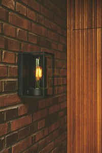 Nordlux Griffin 2218131047 E27 vägglampa för utomhusbruk – svart med rökfärgad kupa small 2
