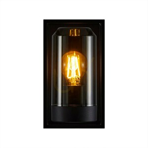 Nordlux Griffin 2218131047 E27 vägglampa för utomhusbruk – svart med rökfärgad kupa small 5