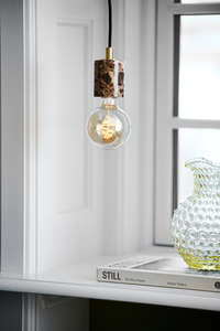 Nordlux E27 60W Marmor Brun SIV Pendellampa small 3