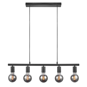 PACO Nordlux E27 5x25W Taklampa i metall Svart small 0