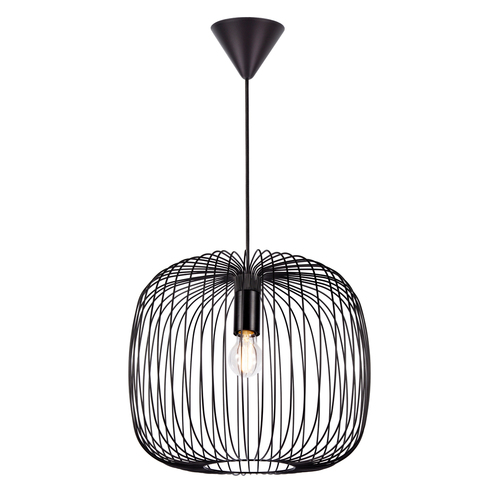 Kontrollera BERONI Nordlux E27 60W Metallpendellampa Svart