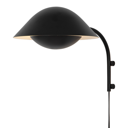 Kontrollera FREYA Nordlux E14 vägglampa, svart metall
