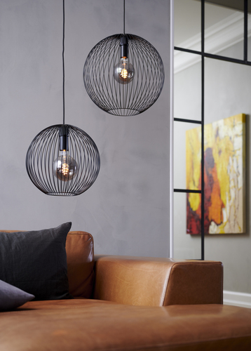 Kontrollera BERONI Nordlux E27 60W Metallpendellampa Svart