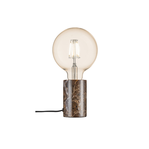 Kontrollera SIV bordslampa Nordlux E27 60W Marmorbrun